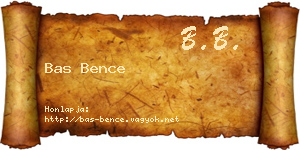 Bas Bence névjegykártya